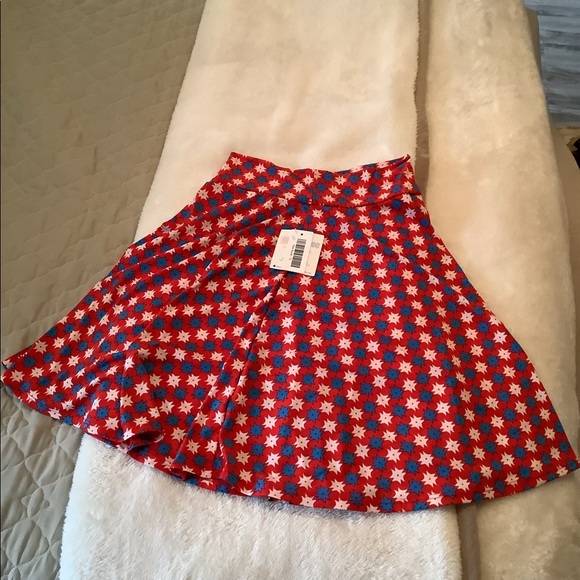 Lularoe girls skirt NWT Azure size 12 red white blue stretchy hang dry.❤️ - Picture 3 of 11